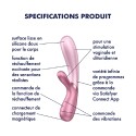 Satisfyer Vibromasseur rabbit rose chauffant USB connecté Hot Lover Satisfyer