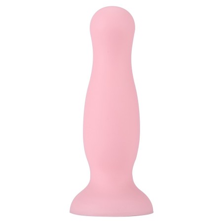 Plug anal ventouse rose pastel taille M