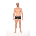 Mini-Pants noir échancré avec zip