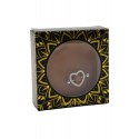 Paire de cache-tétons piercing barre coeur faux diamant peau foncée - XP004F