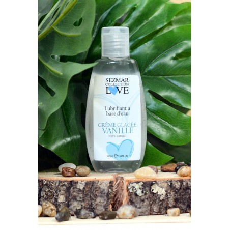 Lubrifiant à base d'eau 100% naturel Crème glacée vanille 90 ml