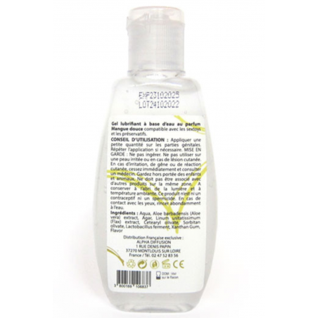 Lubrifiant à base d'eau 100% naturel Mangue douce 90ml