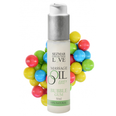 Huile de massage comestible bubble gum 50ml