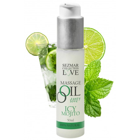 Huile de massage comestible mojito menthe 50ml