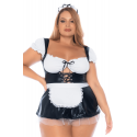 Costume sexy soubrette grande taille 3 pièces - MAL60043XASHW