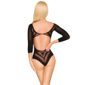 Body noir avec manche trois quart et dos nu
