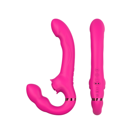 Vibromasseur ROSEA Strap-on Triple Action Télécommandé - SAV190