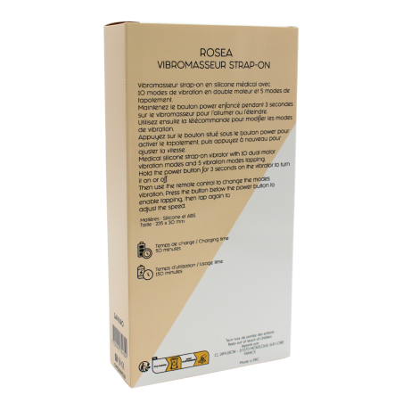 Vibromasseur ROSEA Strap-on Triple Action Télécommandé - SAV190