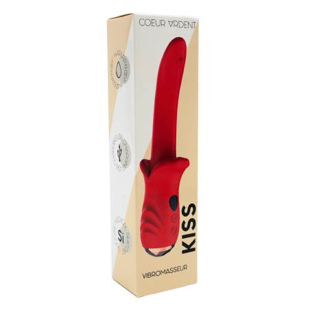 Vibromasseur Rouge Ultra-Souple KISS – USK-V35
