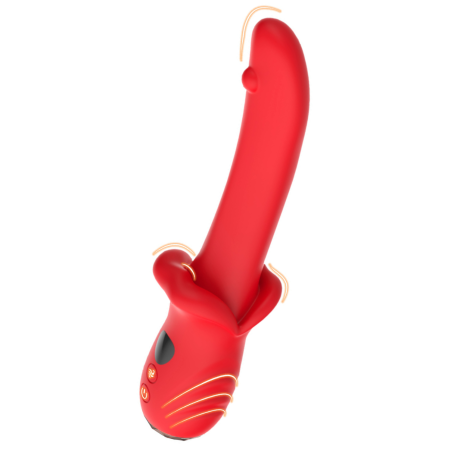 Vibromasseur Rouge Ultra-Souple KISS – USK-V35