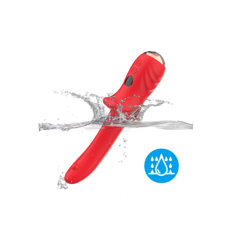 Vibromasseur Rouge Ultra-Souple KISS – USK-V35