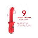 Vibromasseur Rouge Ultra-Souple KISS – USK-V35