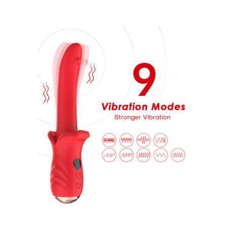 Vibromasseur Rouge Ultra-Souple KISS – USK-V35