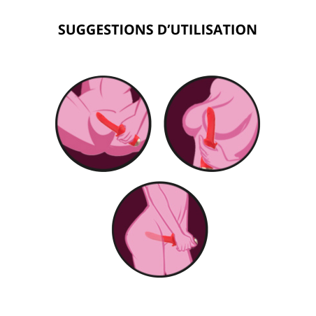 Vibromasseur Rouge Ultra-Souple KISS – USK-V35