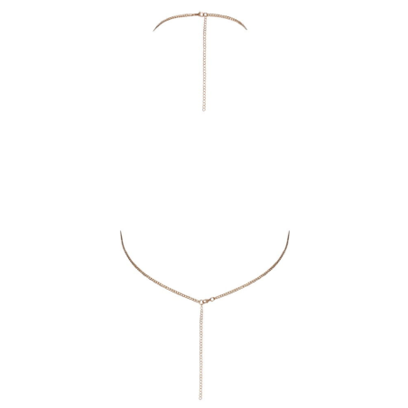 Top bijou doré à chaînes  strass - R24505266001