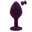 Plug anal violet médium avec bijou strass