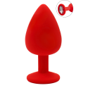 Plug Anal Rouge Large – Silicone & Bijou