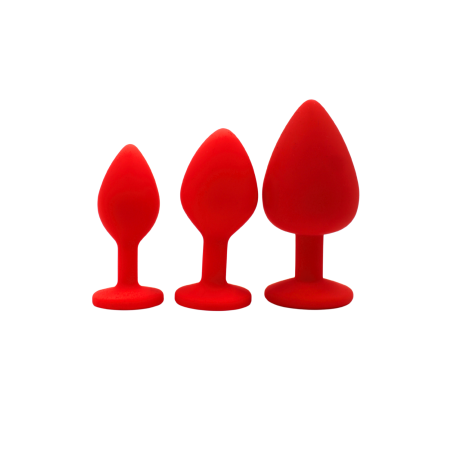 Plug Anal Rouge Large – Silicone & Bijou