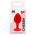 Plug rouge bijou cristal Medium CHERRY - RY-068CRED