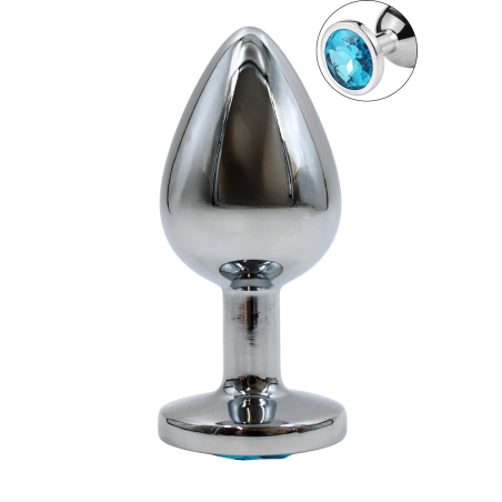 Plug Anal Bijou – Aluminium Bleu (Taille L)