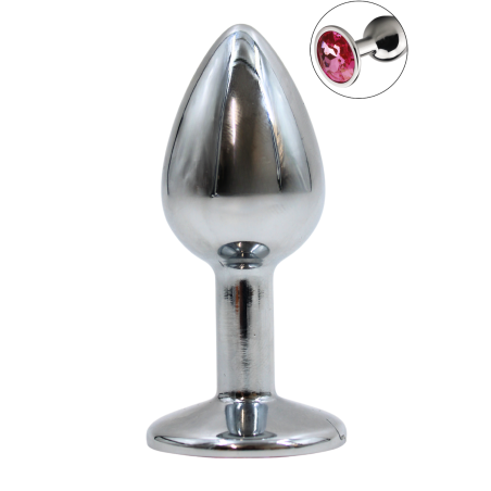 Plug Bijou Anal – Taille S – Cristal Rose (Débutant)
