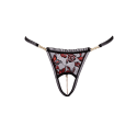 String ouvert dentelle bicolore  perles amovibles - Cottelli