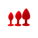 Plug rouge bijou cristal Large CHERRY - RY-069CRED