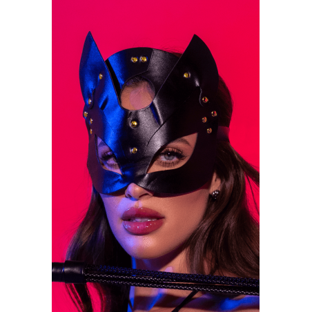 Masque félin en faux cuir - Mapalé