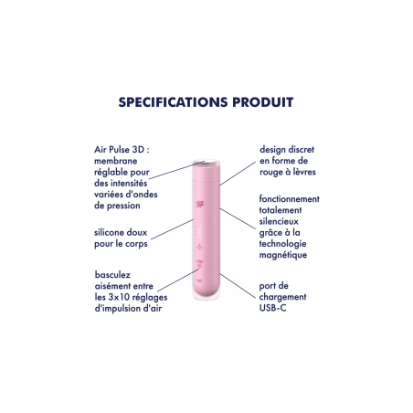 Stimulateur clitoridien de voyage First Kiss Satisfyer 