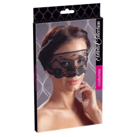 Masque pour les yeux en dentelle noire avec lien à nouer - Cottelli