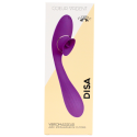 Stimulateur Clitoridien avec langue  Vibromasseur Point G 2-en-1 DISA Violet Cœur Ardent