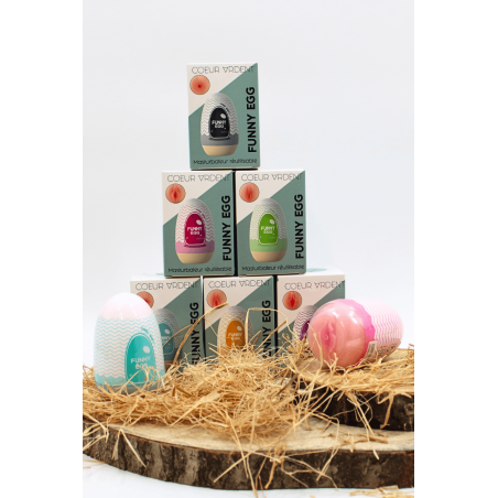 Gaine Masturbatrice Réutilisable FUNNY EGG – Design Réaliste Vagin lèvres moyennes