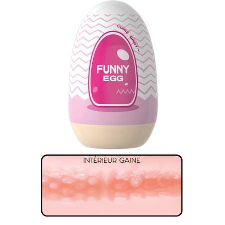 Gaine Masturbatrice Réutilisable FUNNY EGG – Design Réaliste Vagin lèvres épaisses