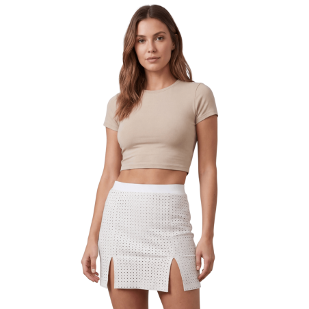 Jupe courte blanche Cassandra - LSL3-SWHT