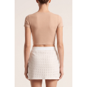 Jupe courte blanche Cassandra - LSL3-SWHT