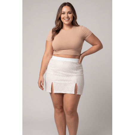 Jupe courte blanche Cassandra - LSL3-SWHT