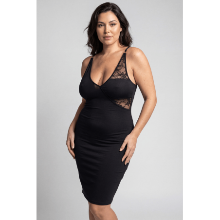 Robe courte noire à bretelles Victoria