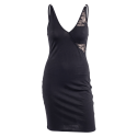 Robe courte noire à bretelles Victoria