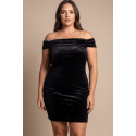 Robe velours noire Giulia