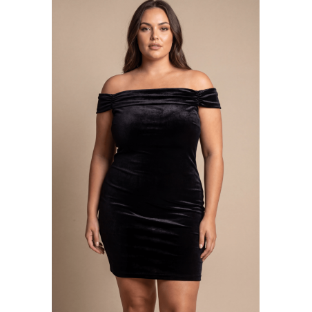 Robe velours noire Giulia
