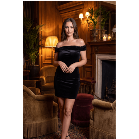 Robe velours noire Giulia