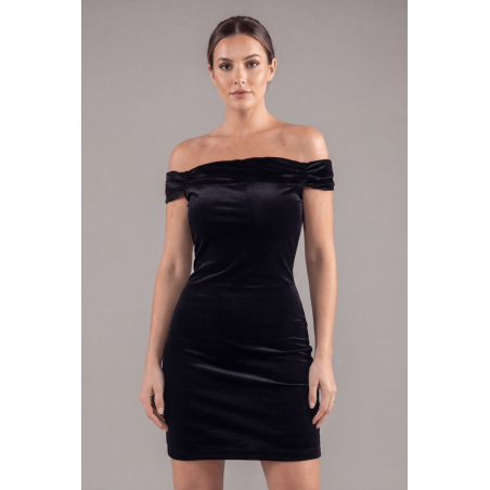 Robe velours noire Giulia