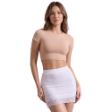 Jupe courte blanche Camélia - LSK2-SWHT