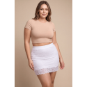 Jupe courte blanche Camélia - LSK2-SWHT