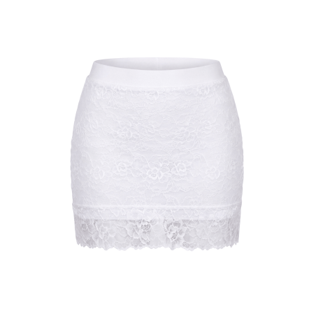 Jupe courte blanche Camélia - LSK2-SWHT