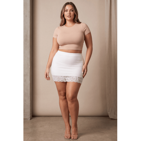 Jupe courte blanche Marina