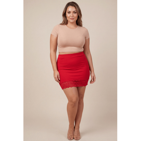 Jupe courte rouge Marina
