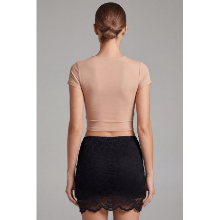 Jupe courte noire Camélia