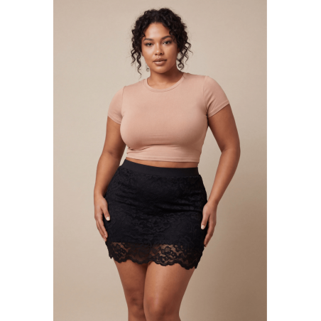 Jupe courte noire Camélia