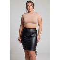Jupe longue similicuir noir Paloma